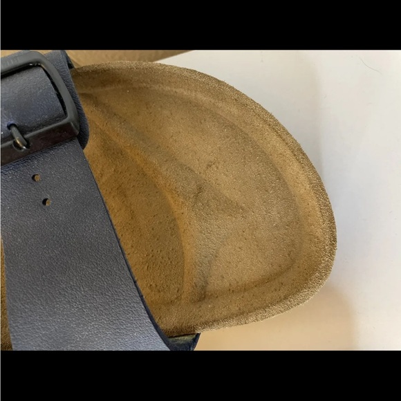 Birkenstock Milano Men’s Sandals 10M 43 EU Navy Leather Soft Footbed Slingback - Picture 12 of 16